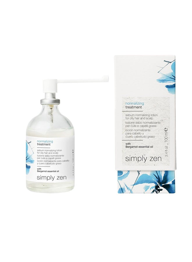 Simply Zen Normalizing Treatment 100ml – Oil Regulation for Congested Scalps, Bergamot & Camphor, Leave-In Fluid for Excess Sebum Relief 100ml - Image 1