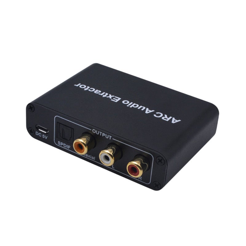 محول HD ARC بتردد 192 كيلوهرتز لاستخراج الصوت ARC بمخرجات متعددة الواجهات وإخراج متزامن SPDIF Coaxial RCA 3.5 مم - غلاف من سبائك الألومنيوم موفر للطاقة مع إخراج صوت 5.1 قناة للمسرح المنزلي - Image 5