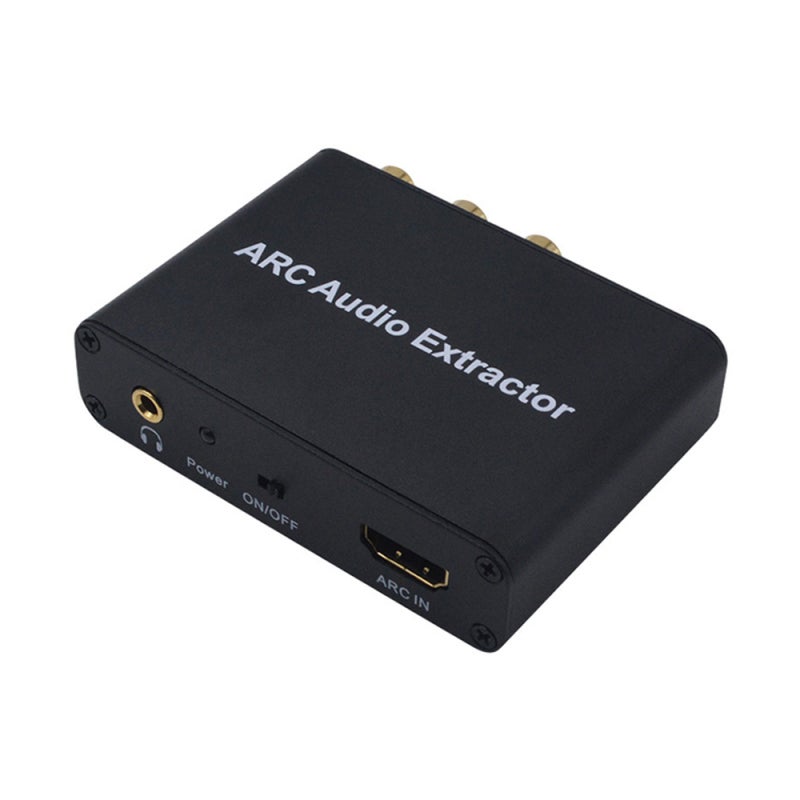 محول HD ARC بتردد 192 كيلوهرتز لاستخراج الصوت ARC بمخرجات متعددة الواجهات وإخراج متزامن SPDIF Coaxial RCA 3.5 مم - غلاف من سبائك الألومنيوم موفر للطاقة مع إخراج صوت 5.1 قناة للمسرح المنزلي - Image 1