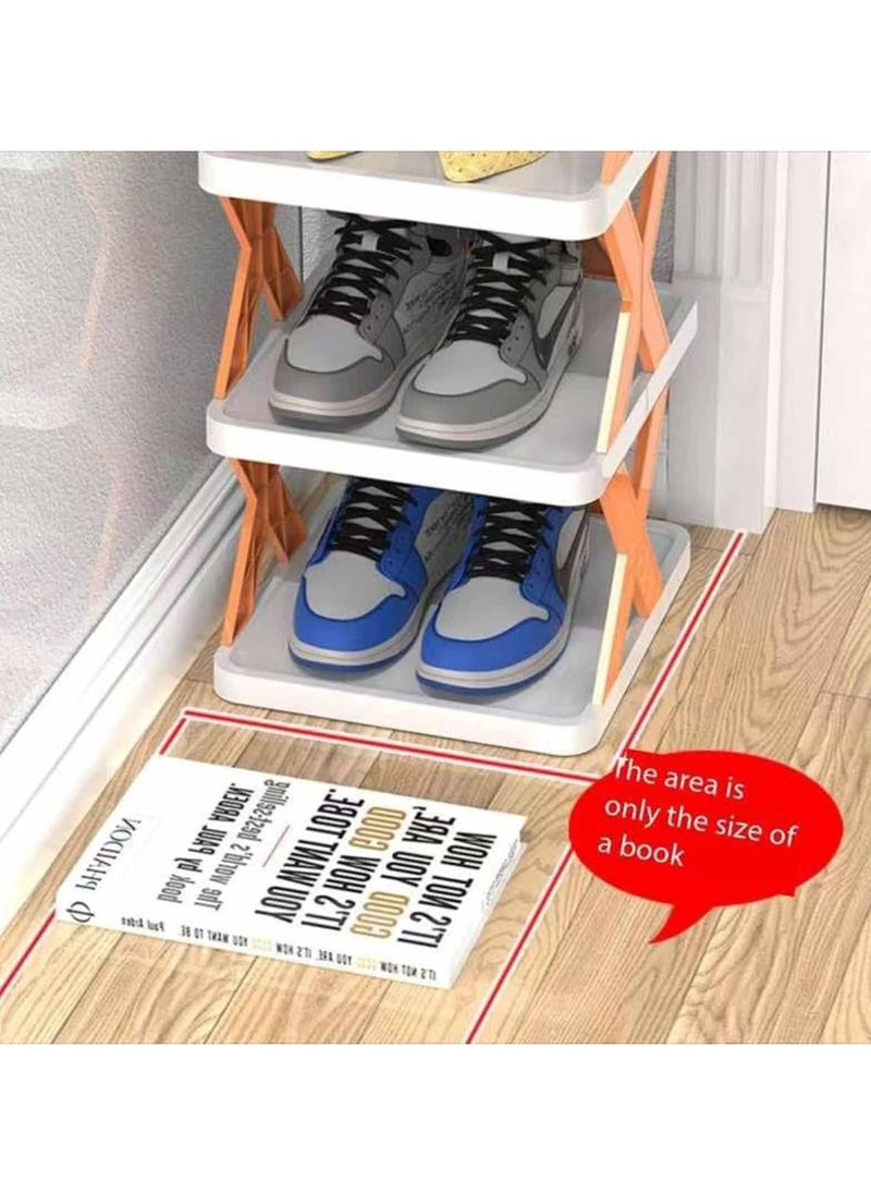 BLOOMING TIME - Multi Layer Shoe Rack Organizer, Creative Multi Layer Shoe Rack, Vertical Shoe Rack (9 layer, Green) - Image 1