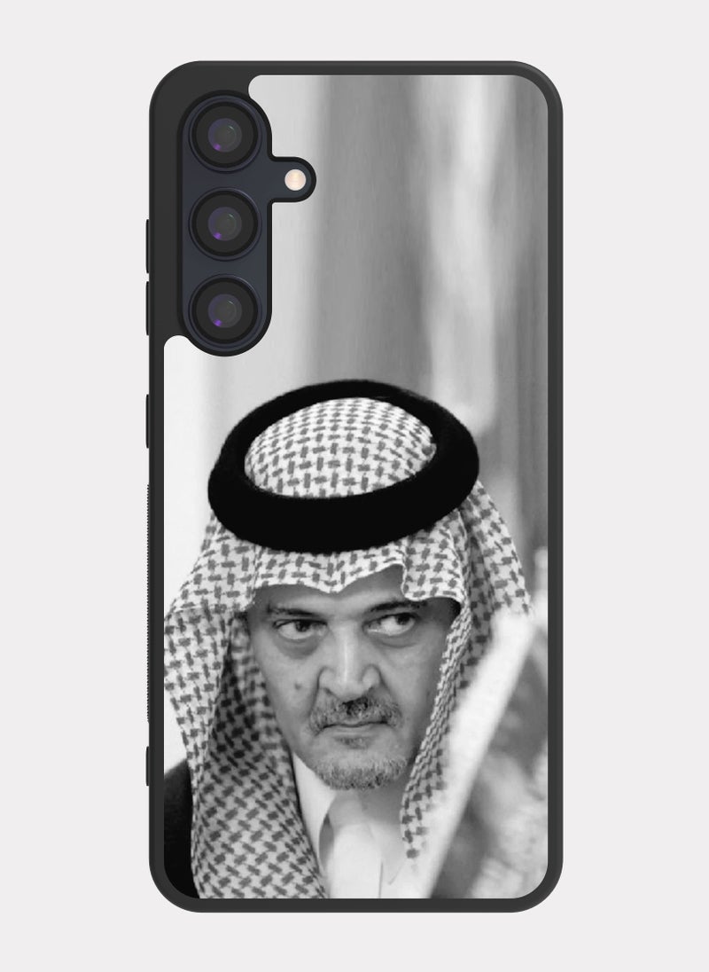 بكسلات كفر سامسونج جالكسي ايه 35 الامير سعود الفيصل اسود ابيض - Image 1