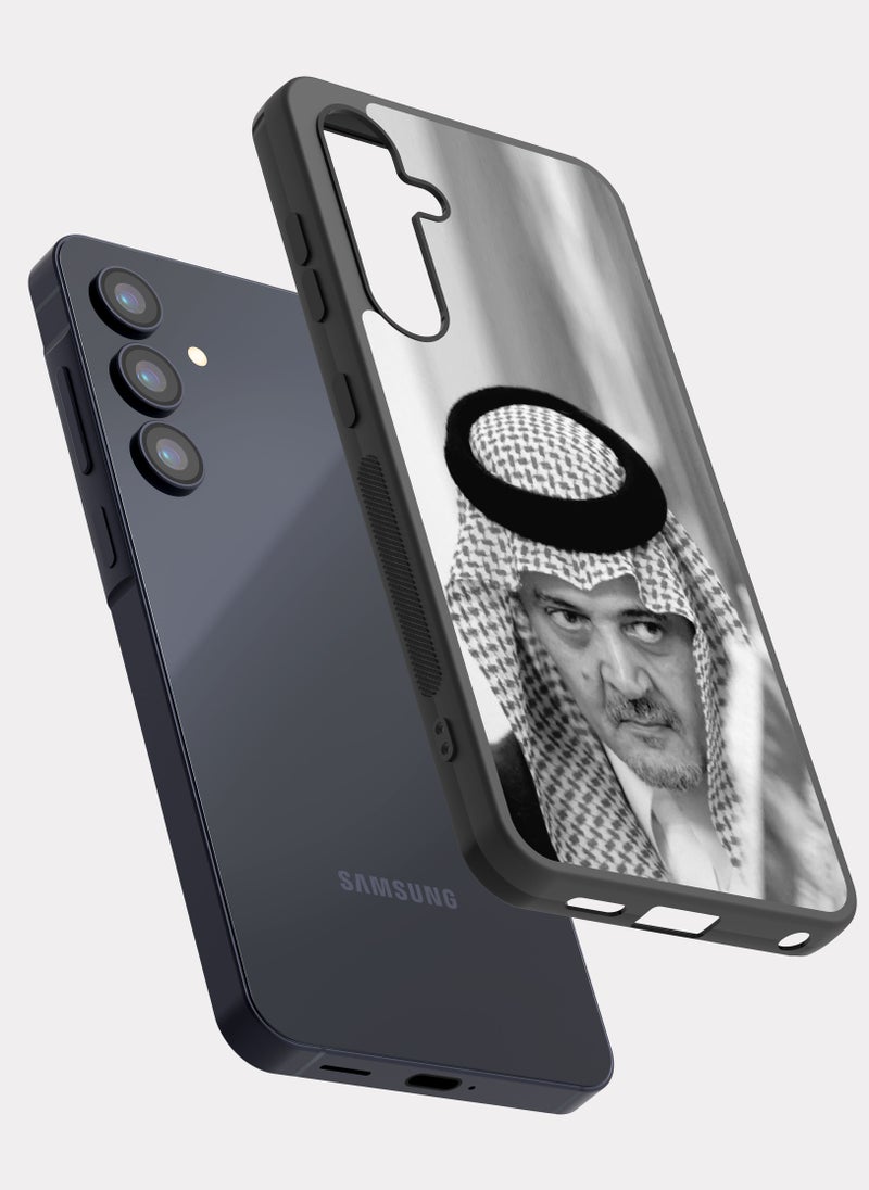 بكسلات كفر سامسونج جالكسي ايه 35 الامير سعود الفيصل اسود ابيض - Image 2