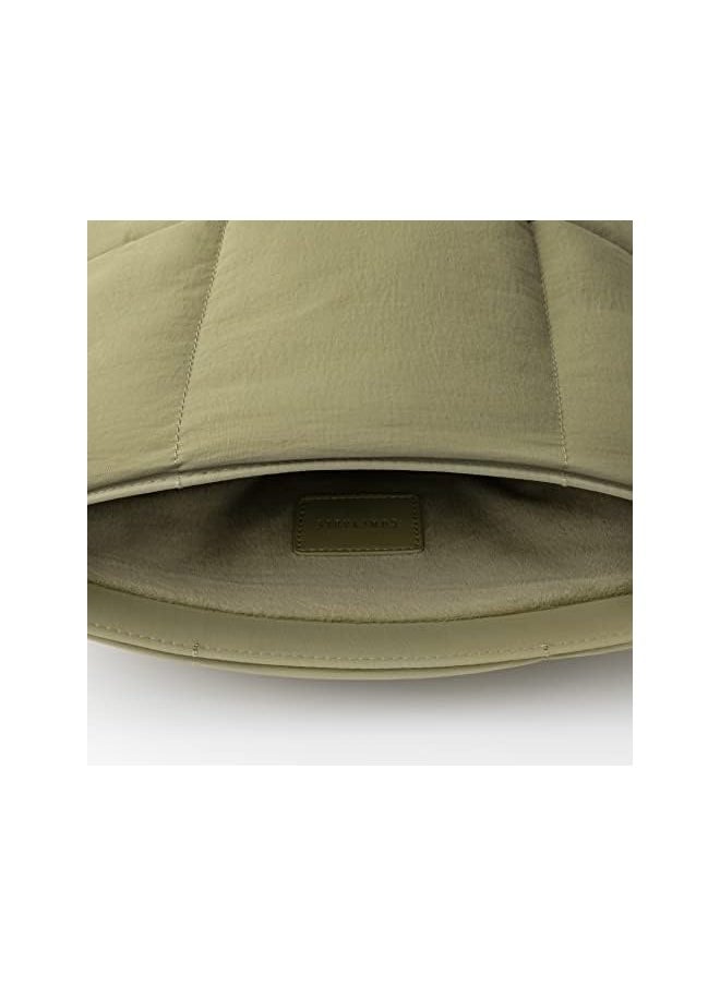 Comfyable Puffy Tablet Sleeve Bag For Ipad Pro 12.9 Inch, Quilted Puffer Puff Tablet Carrying Case For Women, Pillow Case Compatible For Ipad Pro M2 M1 2022-2018 With Magic Keyboard, Olive Green  - Image 2
