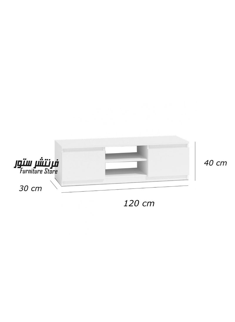 فرنتشر ستور وحدة تليفزيون مودرن - ارتفاع 40 سم - عرض 120 سم - عمق 30 سم ، من فرنتشر ستور.  - Image 2