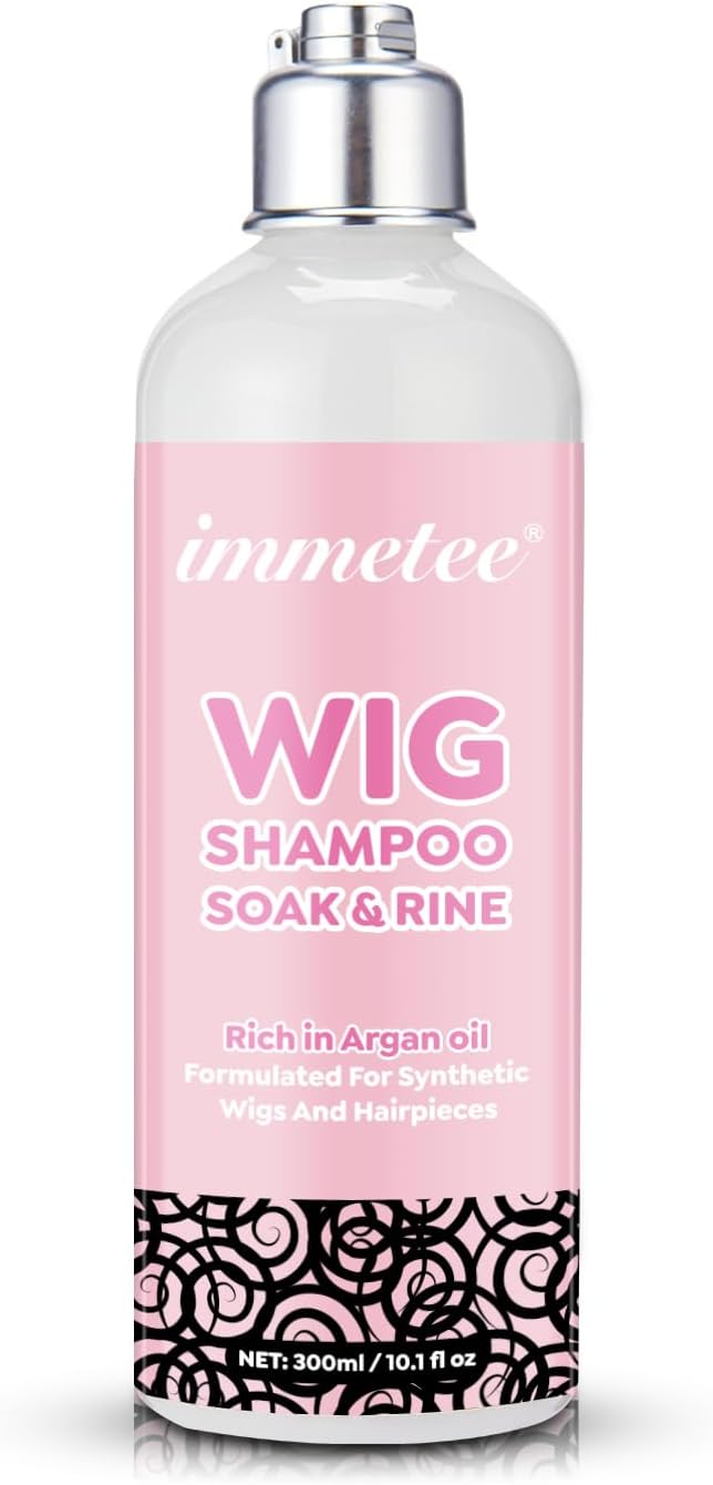immetee 2 in 1 Shampoo Conditioner for Wig Soak Rinse Synthetic Hair Prolong Wig life 300ml101fl oz