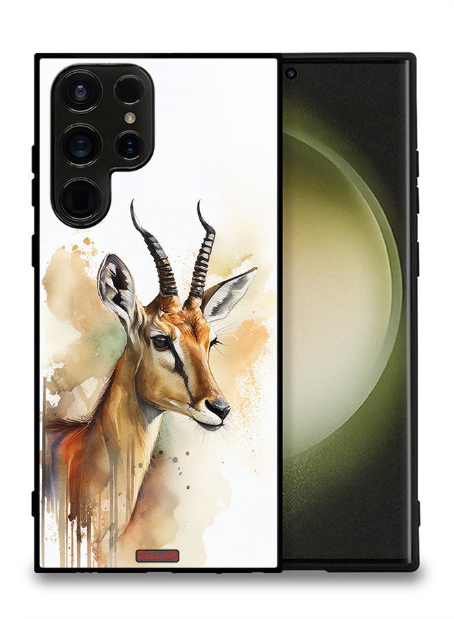 Tolwak Samsung Galaxy S23 Ultra 5G Protective Case Cover Deer Abstract Art - Image 2
