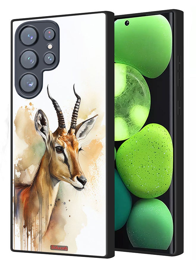 Tolwak Samsung Galaxy S23 Ultra 5G Protective Case Cover Deer Abstract Art - Image 1