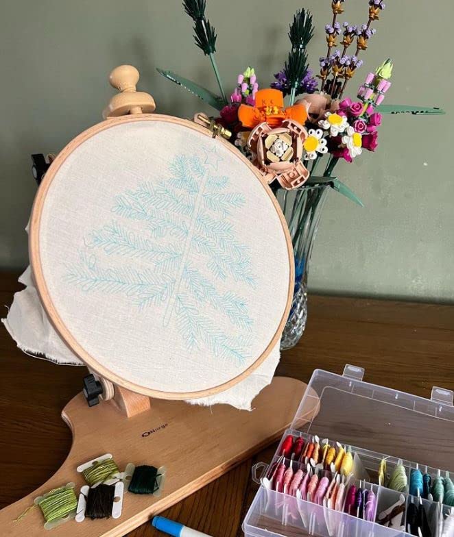 Nurge Adjustable Embroidery Table Stand, Cross Stitch Hoop Stand, Embroidery Hoop Holder. Hand Polished Natural Wood (190-4 Embroidery Stand) - Image 5