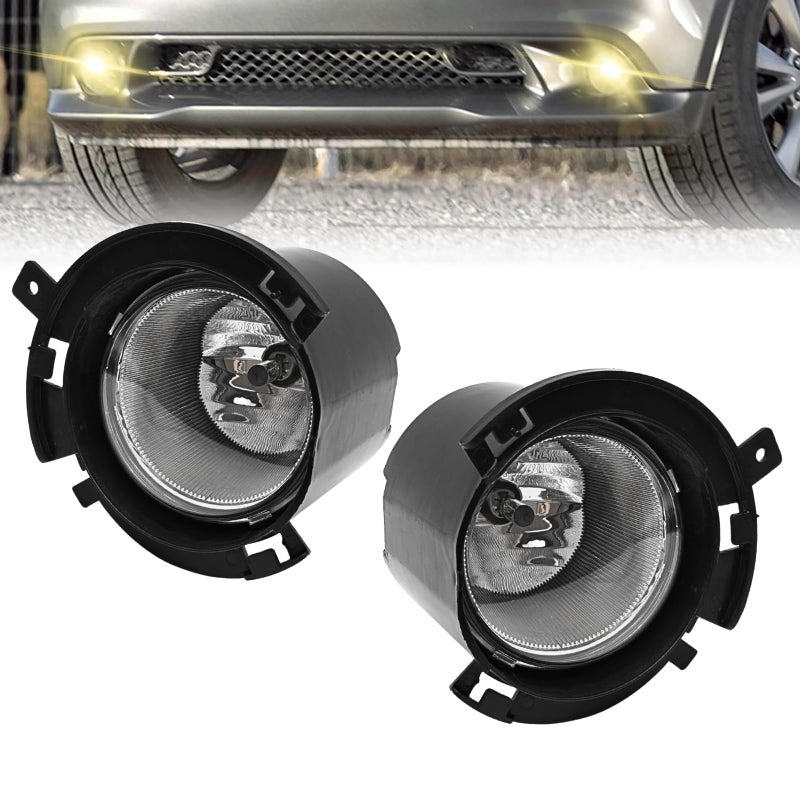 WILD BEAR Fog Lights Compatible With 2011 2012 2013 Durango Front Bumper Lamps Assembly wo Switch and Wiring Kit