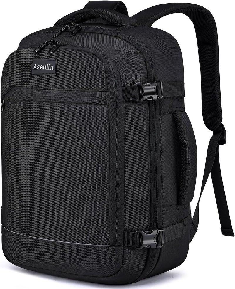 Asenlin 40L Travel Backpack for Women Men，17 Inch Laptop Daypack Flight Approved Luggage Carry On Water Resistant Computer Bag - Image 1