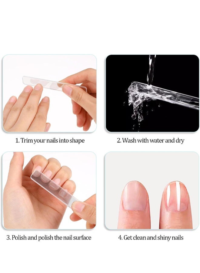مبارد أظافر زجاجية نانو من لينز للأظافر الطبيعية، طقم من 6 قطع مع مبرد أظافر متعدد الأغراض وملمع أظافر كريستالي - Image 2