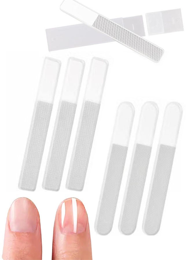 مبارد أظافر زجاجية نانو من لينز للأظافر الطبيعية، طقم من 6 قطع مع مبرد أظافر متعدد الأغراض وملمع أظافر كريستالي - Image 1