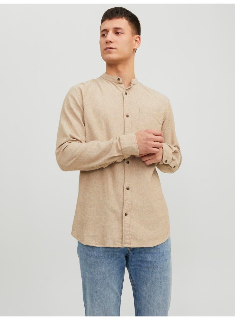 JACK & JONES Jjeband Melange Shirt Ls Noos  - Image 1