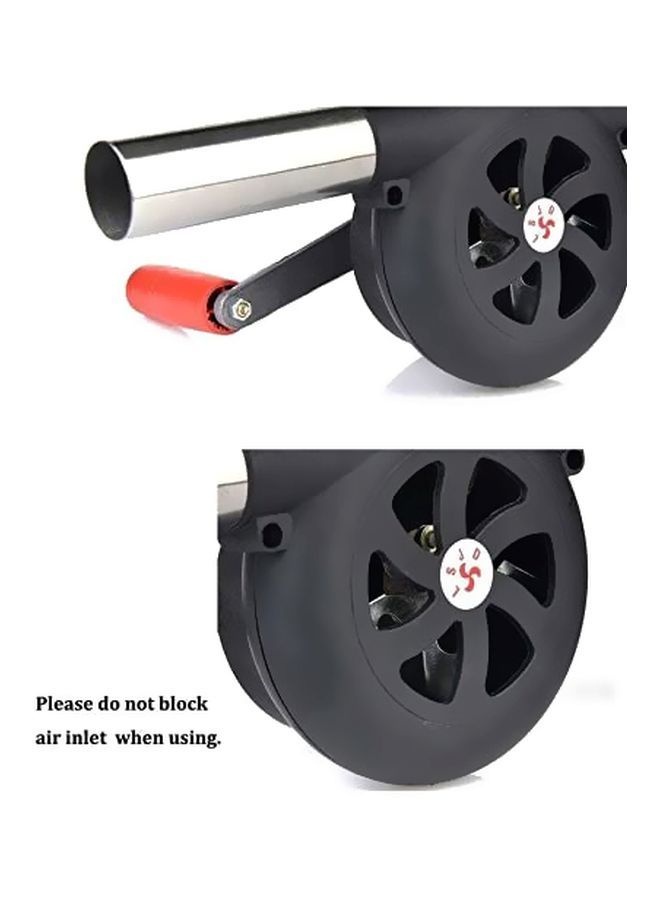 NIBEMINENT BBQ Fan Air Blower Black/Silver/Red 25x10centimeter - Image 3