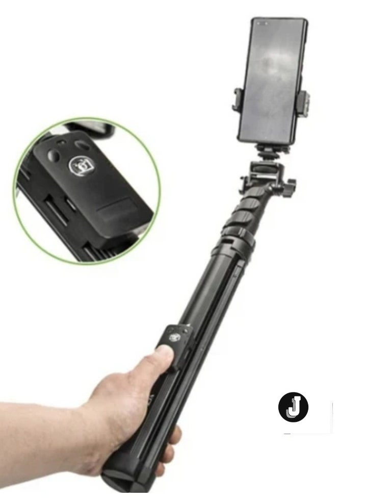 JAJEEK Bluetooth Selfie Stick with Extendable Tripod Stand – Camera Phone Holder for iPhone & Android with Wireless Remote Control for Perfect Selfies, Vlogging, and Group Photos - Image 1