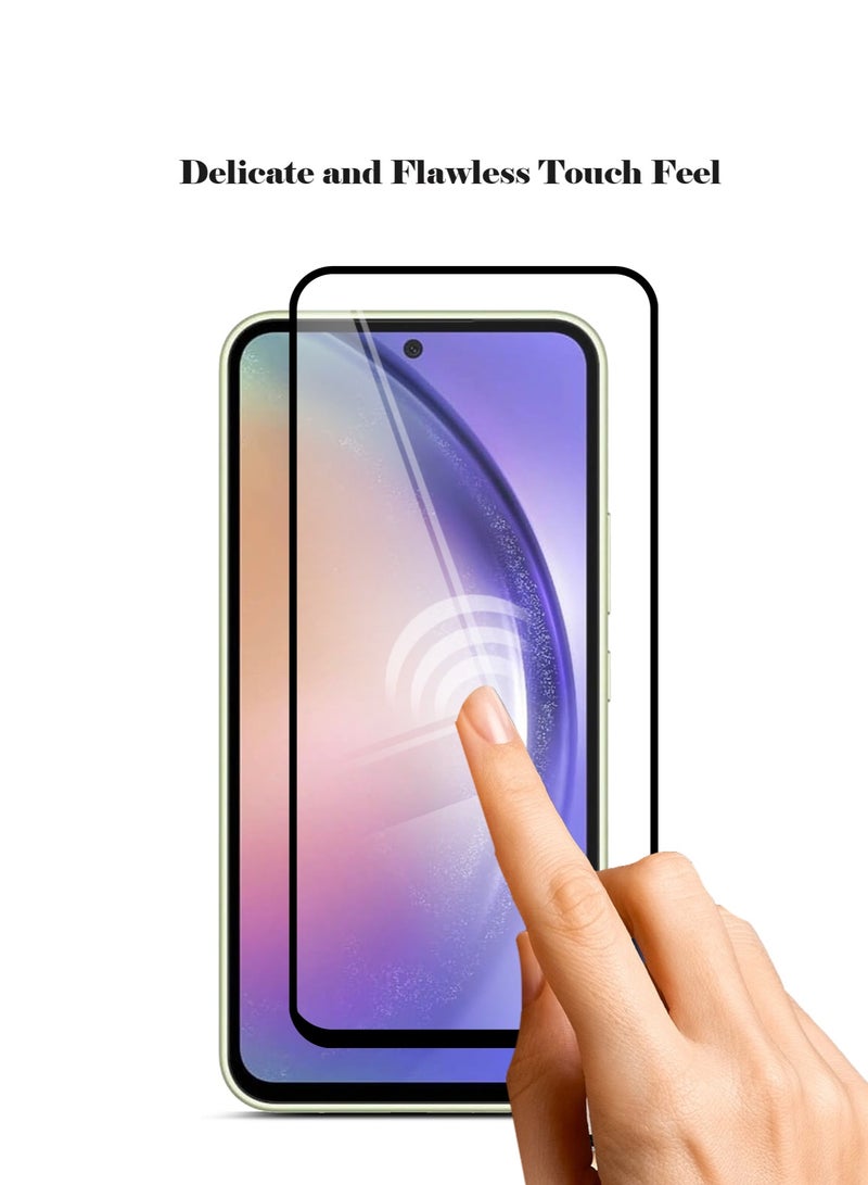 Techie Techie 5D Full Cover 9H Hardness HD Tempered Glass Screen Protector for Samsung Galaxy A54 - Anti-Scratch, Anti-Fingerprint, and Bubbles Free Technology  - Image 4