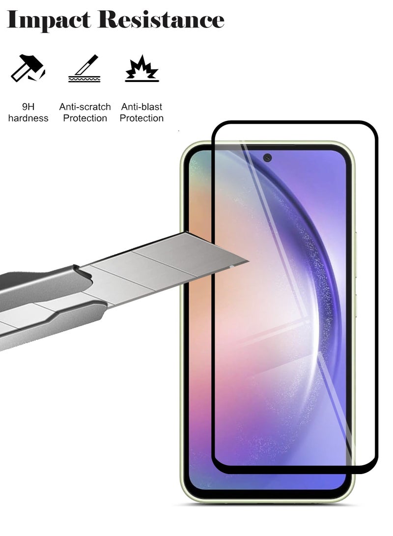 Techie Techie 5D Full Cover 9H Hardness HD Tempered Glass Screen Protector for Samsung Galaxy A54 - Anti-Scratch, Anti-Fingerprint, and Bubbles Free Technology  - Image 5