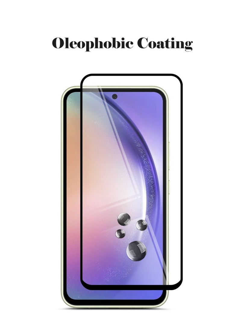Techie Techie 5D Full Cover 9H Hardness HD Tempered Glass Screen Protector for Samsung Galaxy A54 - Anti-Scratch, Anti-Fingerprint, and Bubbles Free Technology  - Image 3