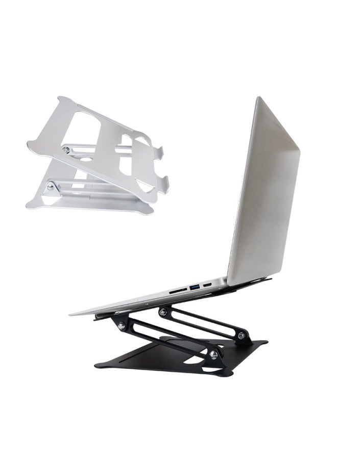 Aluminum Alloy Computer Bracket Lifting Desktop Folding Laptop Base Cooling Bracket-Color:Silver Mini Version (applicable To Tablets) - Image 5