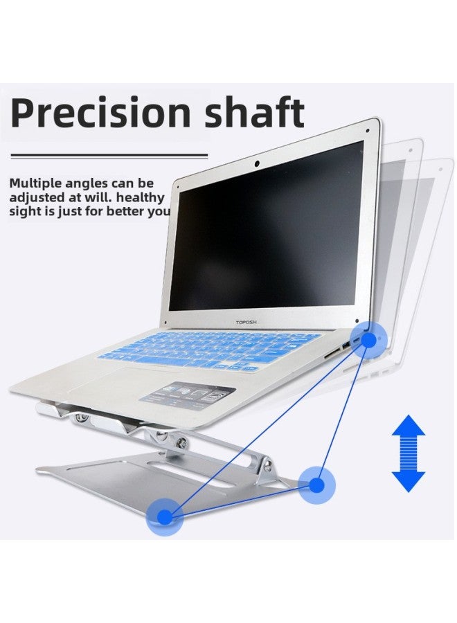 Aluminum Alloy Computer Bracket Lifting Desktop Folding Laptop Base Cooling Bracket-Color:Silver Mini Version (applicable To Tablets) - Image 3
