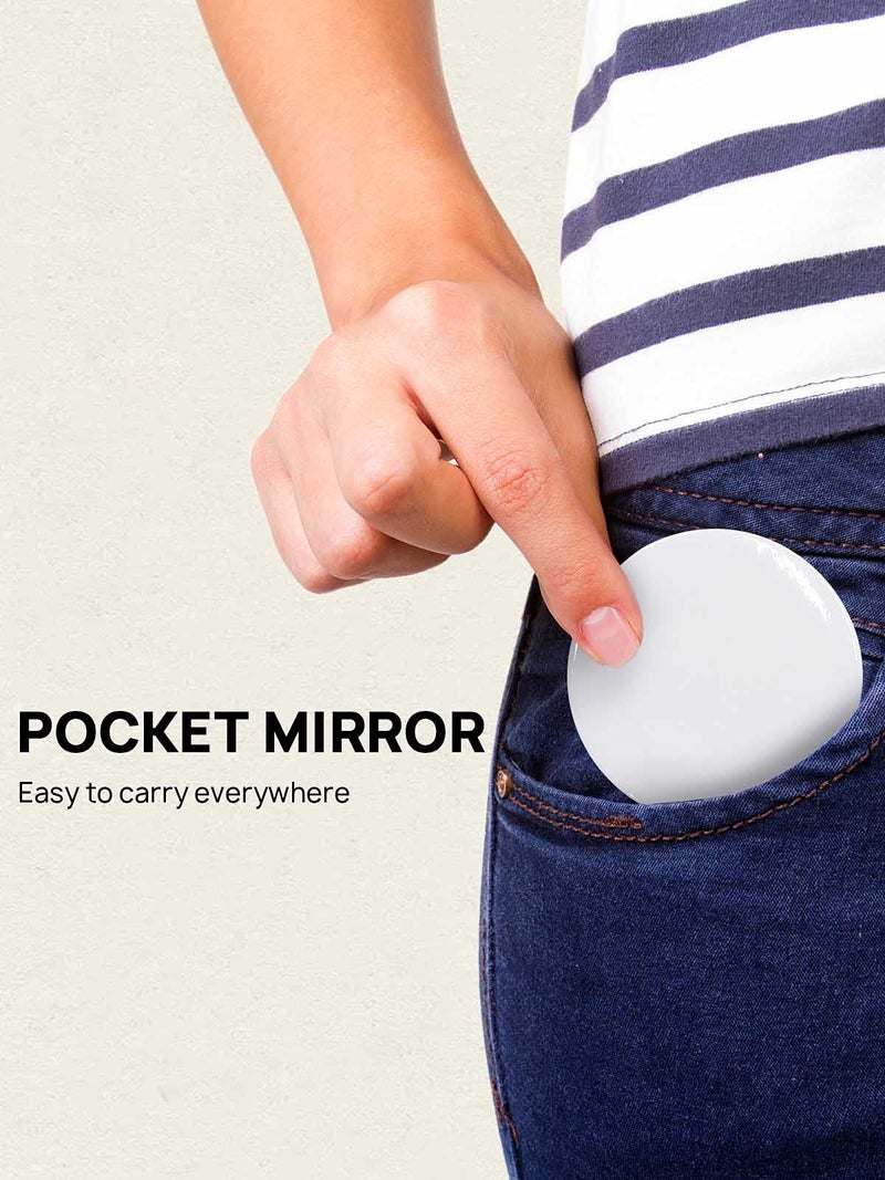 Getinbulk Compact Mirror Bulk Round Makeup Glass Mirror for Purse Great Gift 2.5 Inch Pack of 12 (Black) - Image 3