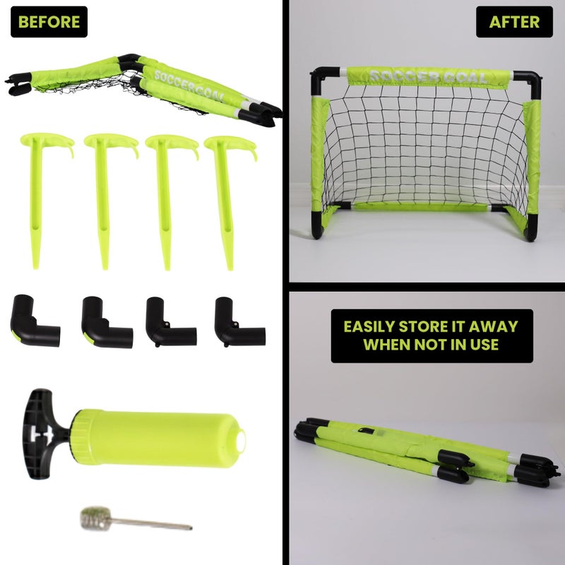 BAMMBITE Kids Soccer Goal Set-Portable Backyard goas for Kids (1 Pack- Goal Set) - Image 3