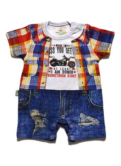 Baby Boys Playsuit printed T-shirt and Short with matching Hat