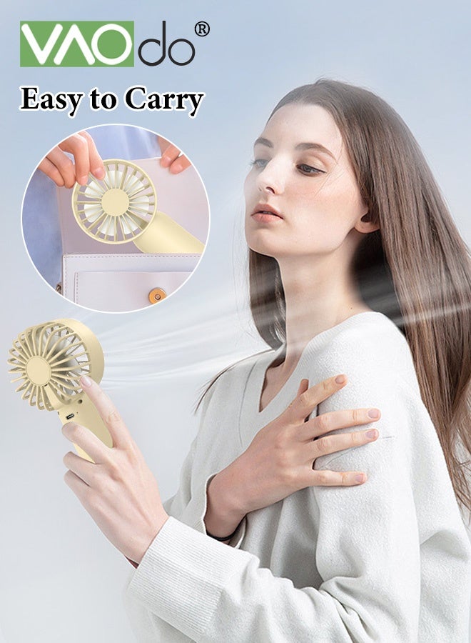 VAOdo Handheld Misting Fan Portable, 3 Adjustable Wind Speeds, 500mAh Rechargeable, Small Personal Water Spray Hand Held Mist Fan, Power Bank for Travel Home Office Men Women Kids  - Image 2