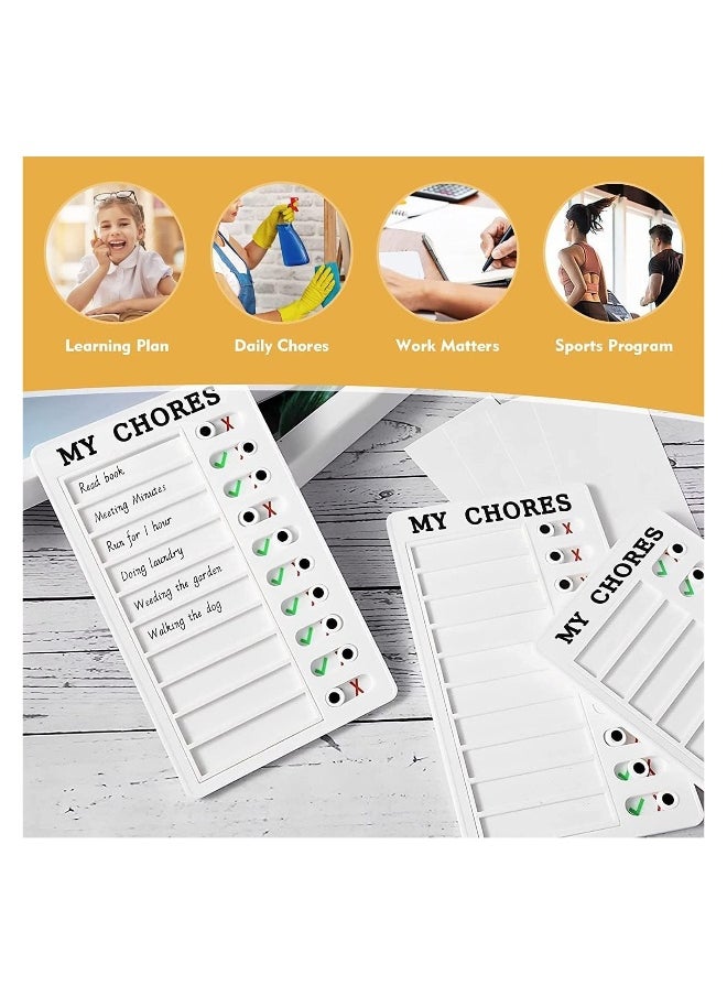 Generic - Chore Chart Customized Memo Checklist Board for Daily Schedule of Adults and Kids 2 Pcs Chores Board with 10 Detachable Card Stock for Schedule Reminder - Image 1