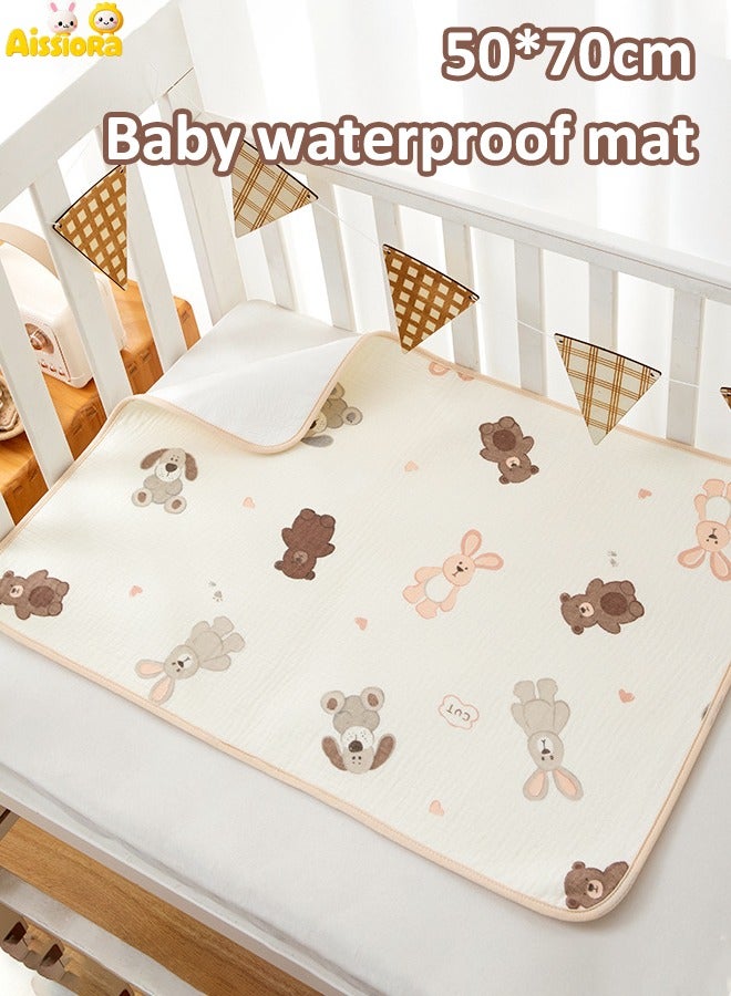 آيسيورا 50x70 سم وسادة سرير للماء للأطفال مرتبة بول للأطفال وسادة بول قابلة للغسل مرتبة الدورة الشهرية للإناث مرتبة الدورة الشهرية المضادة للتسرب الجانبي وسادة سلس البول قابلة لإعادة الاستخدام للأطفال / البالغين / الحيوانات الأليفة - Image 1