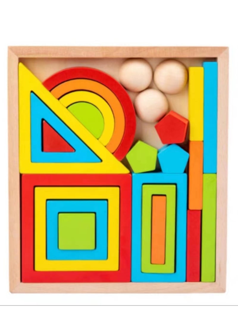 Wooden Geometrical Stacking and 26 Pcs Building Blocks - pzsku/Z0C9197AE1E330006D914Z/45/_/1740403004/f0fddc84-aa4d-4cdf-b6fe-d3056c579bb1