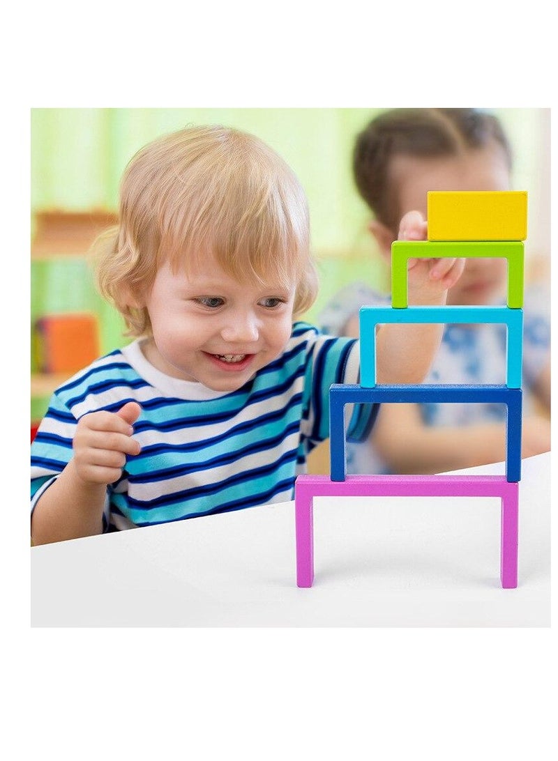 Factory Price كتل بناء هندسية خشبية و 26 قطعة - Image 3