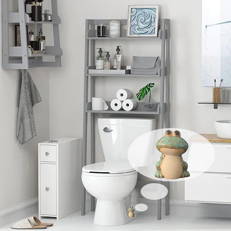 AKV Frog Toilet Bolt Caps Ceramic Toilet Bolt Covers Decorative Toilet Screw Cover Caps, Toilet Caps for Bottom of Toilet, Cute Toilet Bowl Bolt Covers for Bathroom Decor, Easy to install (Green) - Image 4