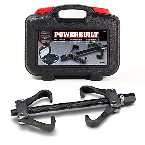 Alltrade مجموعة أدوات ضغط النوابض الحلزونية من باور بيلت، ضغط، إزالة وتركيب النوابض والنوابض الحلزونية للمركبات، صندوق تخزين 648628، أسود - Image 1