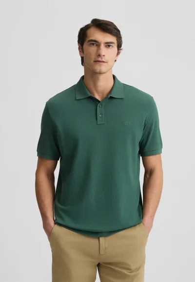 Liu Jo Dark Green Pique Polo Shirt