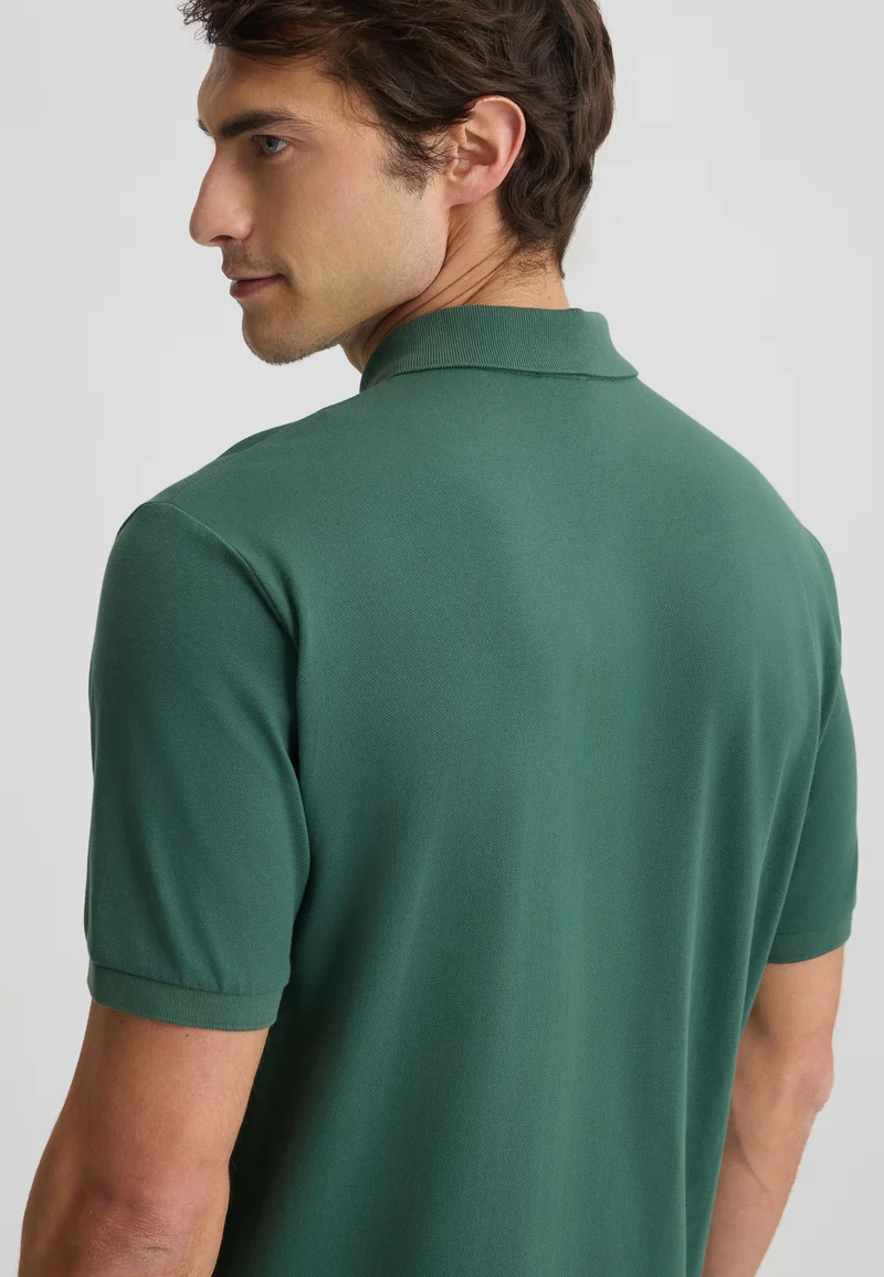 Liu Jo Dark Green Pique Polo Shirt