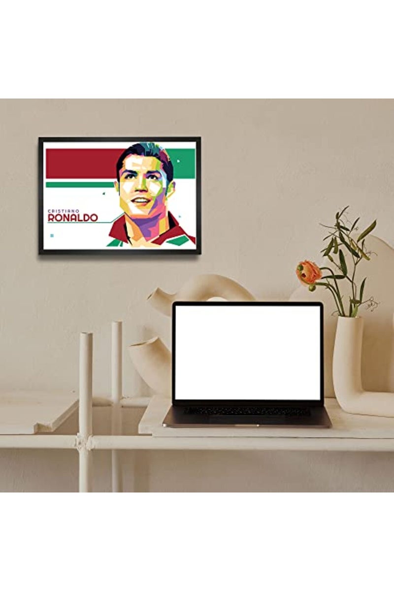 LAMRON Cristiano Ronaldo Vector Art Framed Poster - Image 2