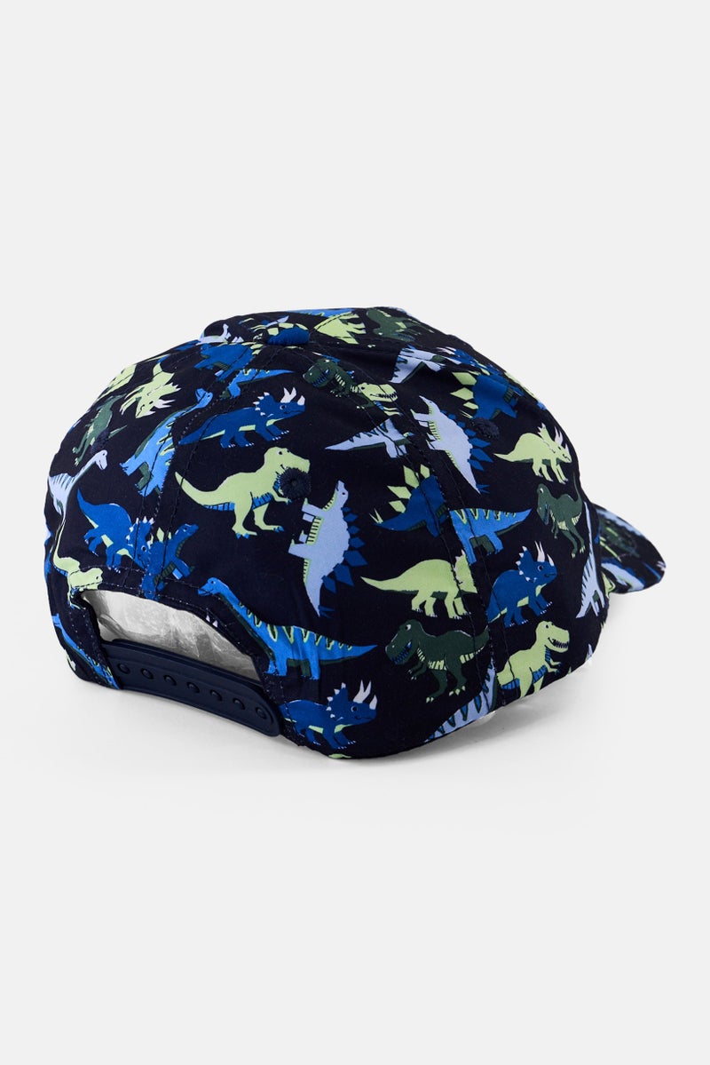 H&M Kids Boy 2  Piece Adjustable Cap, Lime/Navy  - Image 3