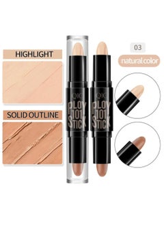 QIC Ploy 101 Stick 2 in 1 Makeup Shading Stick Face Highlighters Sticks Concealer Contour Highlighter Stick Cruelty Free Makeup Double End Face Concealer Contouring Sticks Cream Highlight Contour Stick 02  - Image 2