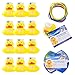 Ychelhr 36 Pack Duck Tag Cruise Kits Includes 12pcs Rubber Sailing Ducks 12pcs Ducks Tags and 12pcs Rubber Bands for Cruise Ships Hiding Carnival Ducking Car Party Carnival Decor Supplies - Image 3