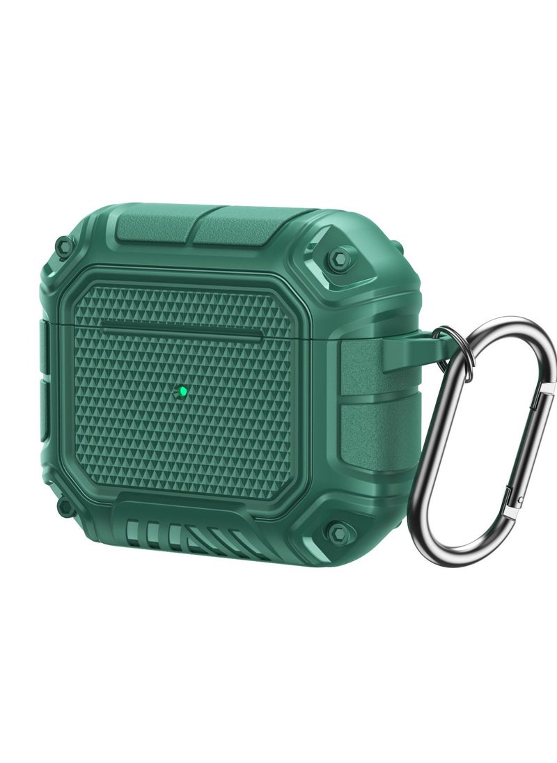 YONK - Compatible With Airpods Pro 2 Case Soft Silicone Skin Case Cover Shock Absorbing Protective Case With Keychain Front LED Visible (GREEN) - Image 1