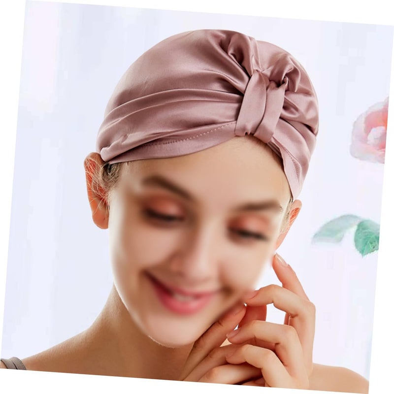 Satin Hair Drying Cap Adjustable Water Absorbent Shower Hat For Women Bathroom Use - Image 3