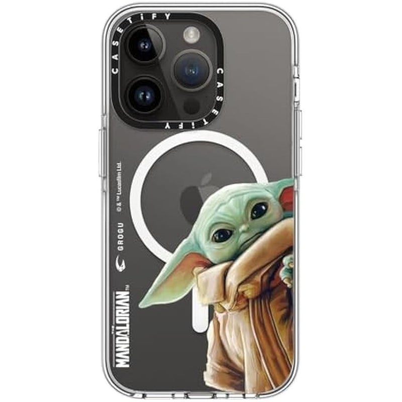 Casetify Clear iPhone 14 Pro Case 【Mandalorian Co-Lab/Not Yellowing / 6.6ft Drop Protection/Compatible with Magsafe】 - Grogu - Clear - Image 3