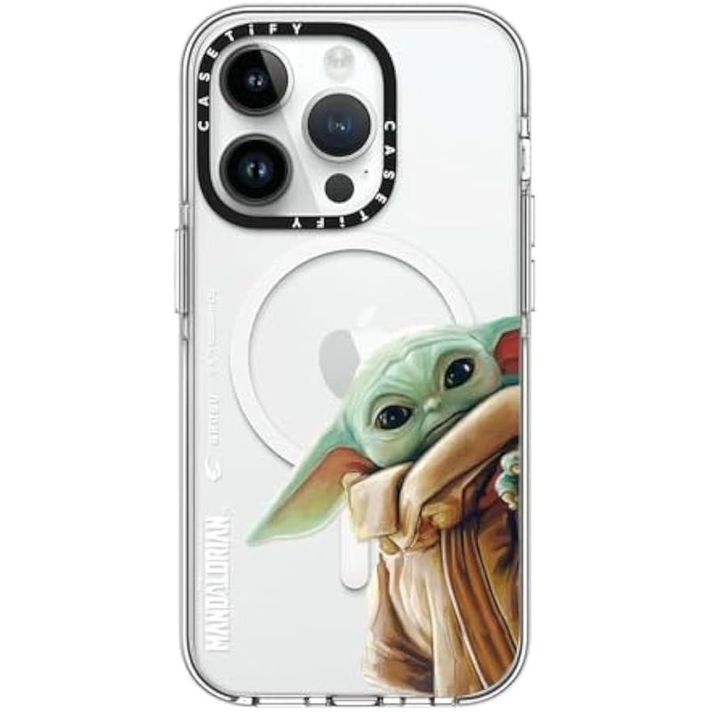 Casetify Clear iPhone 14 Pro Case 【Mandalorian Co-Lab/Not Yellowing / 6.6ft Drop Protection/Compatible with Magsafe】 - Grogu - Clear - Image 1