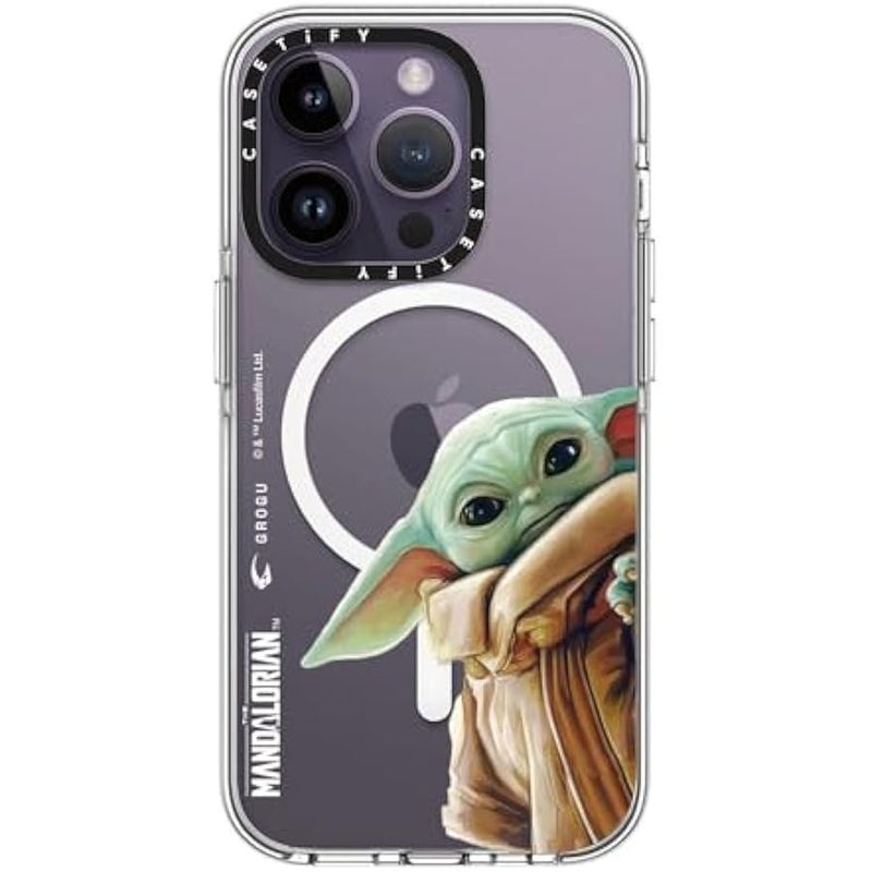 Casetify Clear iPhone 14 Pro Case 【Mandalorian Co-Lab/Not Yellowing / 6.6ft Drop Protection/Compatible with Magsafe】 - Grogu - Clear - Image 2