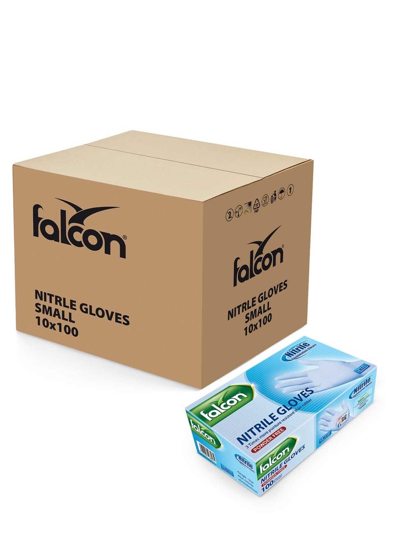 Falcon NITRILE GLOVES (S) POWDER FREE-1000 PC  - Image 1