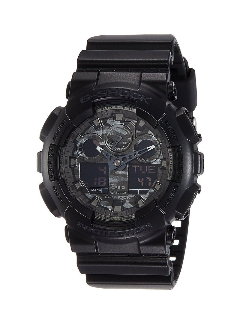 CASIO Men Resin Analog/Digital Watch GA-100CF-1ADR - Image 1