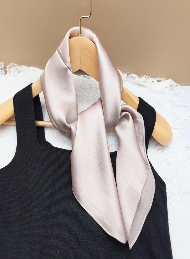 Aufeel 100% Pure Mulberry Silk Square Scarf for Hair-27''x27''- Women Silk Neckerchief Head Wrap Scarf, Pink Purple, M - Image 4