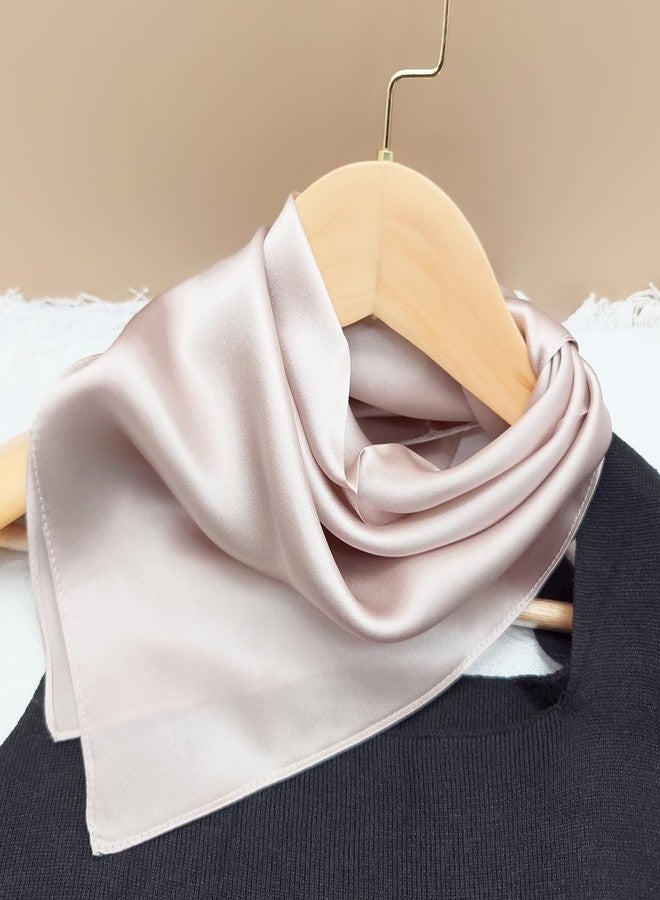Aufeel 100% Pure Mulberry Silk Square Scarf for Hair-27''x27''- Women Silk Neckerchief Head Wrap Scarf, Pink Purple, M - Image 5