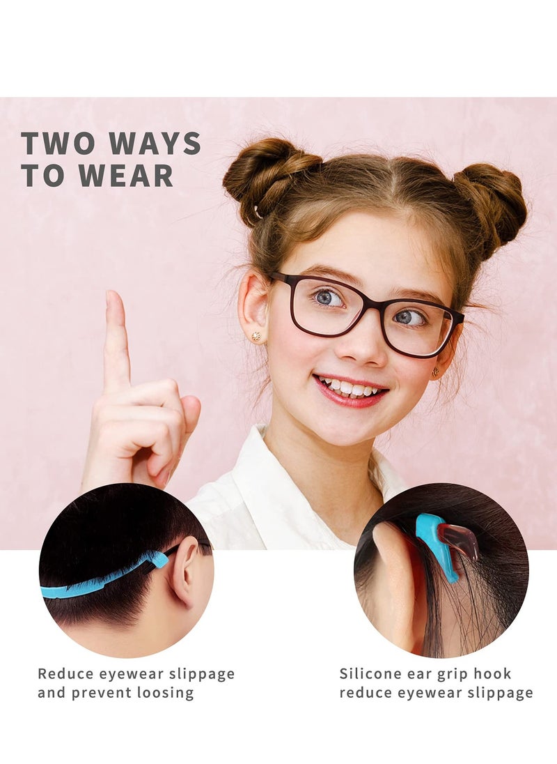 KASTWAVE Silicone Glasses Straps Anti-Slip Kids Sports Eyeglasses Sunglasses Strap Band Holder Soft Elastic Eyewear Retainers for Men Women Eye Protection 12 Pcs  - Image 2